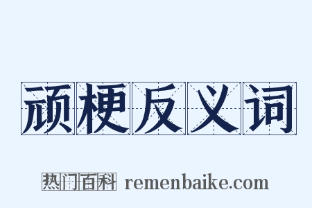 顽梗反义词是什么意思的图片